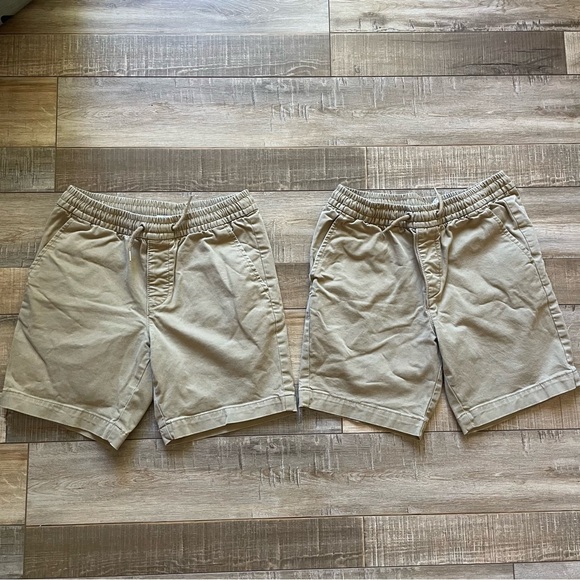 2 Gap boy’s 3 Gap boy’s  khaki cotton pull on uniform Easy Shorts, size large 10 - Picture 1 of 8